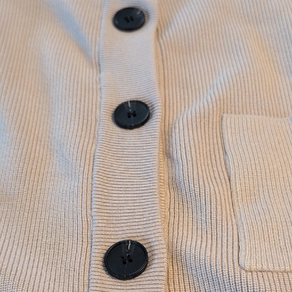 Heyday Beige Cardigan with Black Buttons - Picture 8 of 8